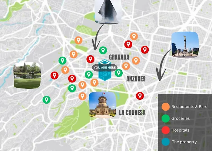 Upscale Polanco, 24 7 Security, Walk To Shopping! Holiday home Mexico City